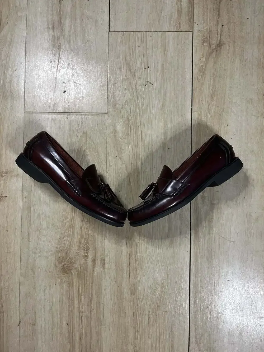Rockport Men's Burgundy Leather Tassel Loafers